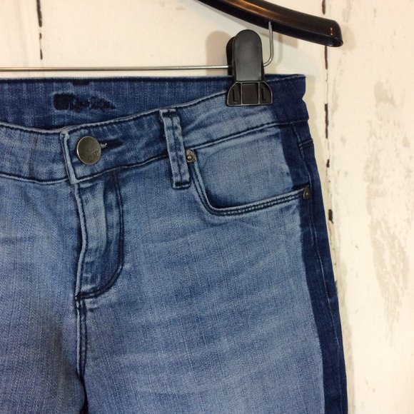 2/$30 Kut from the Kloth Jennifer Ultra Skinny Jeans with Dark Wash Side Stripe - Picture 4 of 11